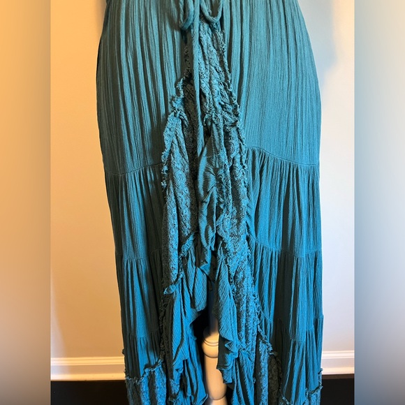 Free People Dancing on Air Maxi Dress in Sunken City(Turquoise) size Small EUC - Picture 14 of 17
